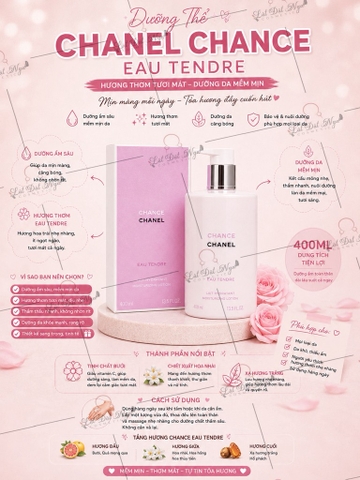 Dưỡng Thể Chanel Chance Moisturizing Lotion Eau Tendre 400 ml