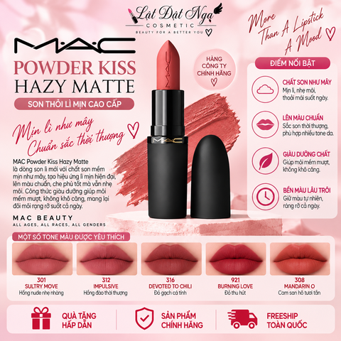 Hàng Công Ty - Son Mac Powder Kiss Hazy Matte