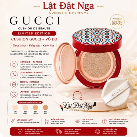 Phấn Nước Gucci Cushion De Beauté Foundation Limited Edition - Vỏ Xanh
