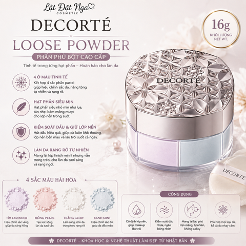Phấn Phủ Bột Decorté Loose Powder 16g (4 ô màu)