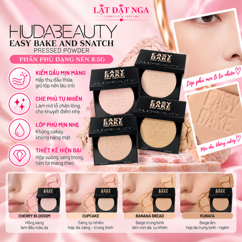 Phấn Phủ Dạng Nén Huda Easy Bake and Snatch Pressed Powder 8.5G