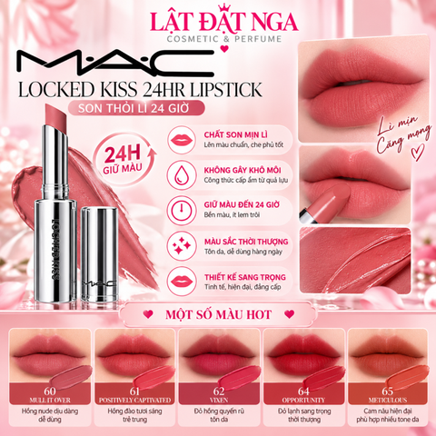 Son Thỏi MAC Locked Kiss 24hr Lipstick