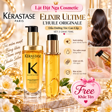 Dầu Dưỡng Tóc KERASTASE Elixr Ultime L’Huile Originale 75ml ( Sét 2 )
