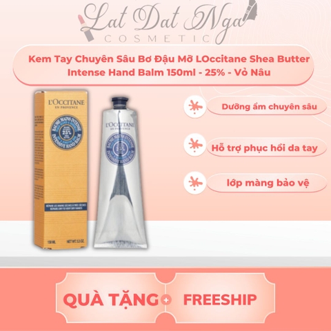 Kem Tay Chuyên Sâu Bơ Đậu Mỡ LOccitane Shea Butter Intense Hand Balm 150ml - 25%
