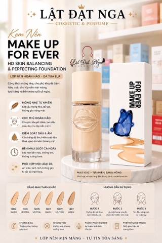 Kem Nền Make Up For Ever HD Skin-Balancing & Perfecting Foundation