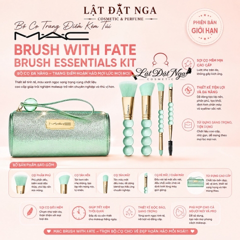 Bộ Cọ Trang Điểm Kèm Túi Mac Brush With Fate Brush Essentials Kit