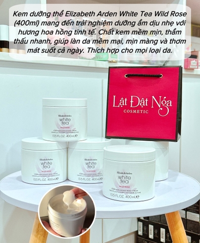Kem dưỡng thể hương nước hoa Elizabeth Arden White Tea Pure Indulgence Body Cream 400ml