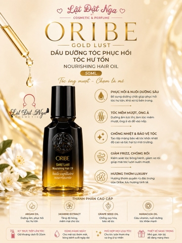 WED -  Dầu Dưỡng Tóc Phục Hồi Tóc Hư Tổn Oribe Gold Lust Nounshing Hair Oil 50ml