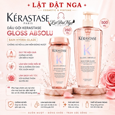 Dầu Gội Kerastase Gloss Absolu Bain Hydra Glaze (Dành Cho Tóc Xơ Rối)