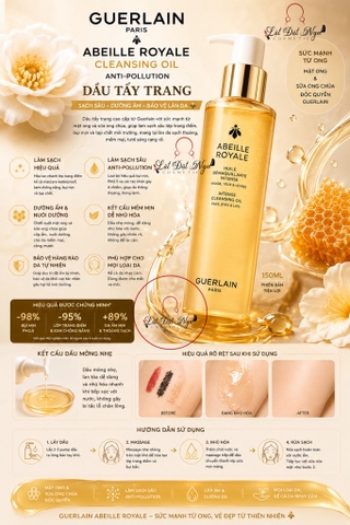 Dầu Tẩy Trang Guerlain Abeille Royale Cleansing Oil Anti-Pollution 150ml