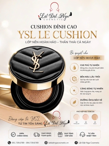 Vỏ Đen - Phấn Nước YSL Le Cushion Encre De Peau