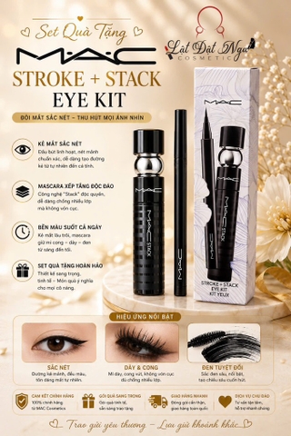 Sét Stroke Stack Eye Kit: Mascara Mac + Kẻ Mắt MAC