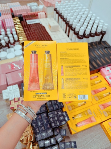 Set Kem Tay Loccitane Soft Hand Duo : Citron Bergamote +Pivoine & Camelia 75ml