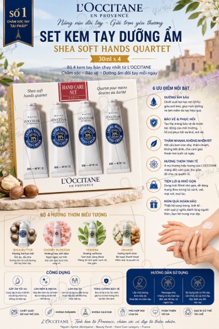 Sét Kem Tay LOccitane shea soft hands quartet 30ml x 4
