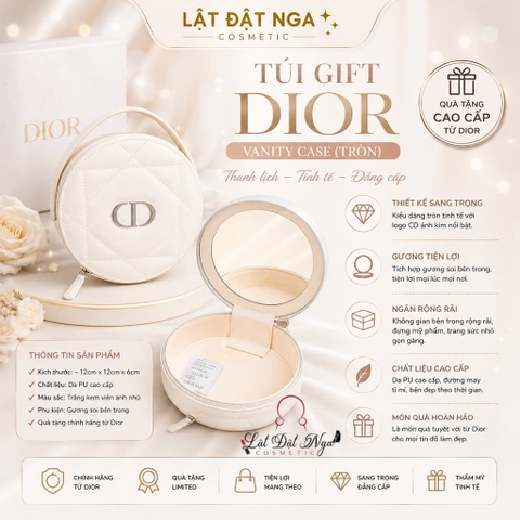 Túi Gift Dior Vanity Case (Tròn)