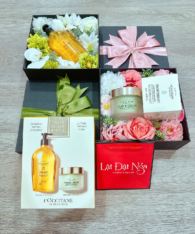 Sét Dưỡng LOCCITANE Hạnh Nhân : Sữa Tắm 500ml +Hũ Dưỡng 200ml mẫu 2026
