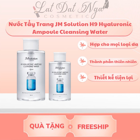 Nước Tẩy Trang JM Solution H9 Hyaluronic Ampoule Cleansing Water