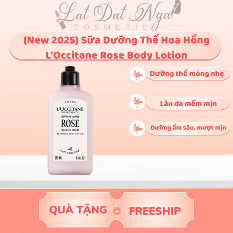 (New 2025) Sữa Dưỡng Thể Hoa Hồng L'Occitane Rose Body Lotion