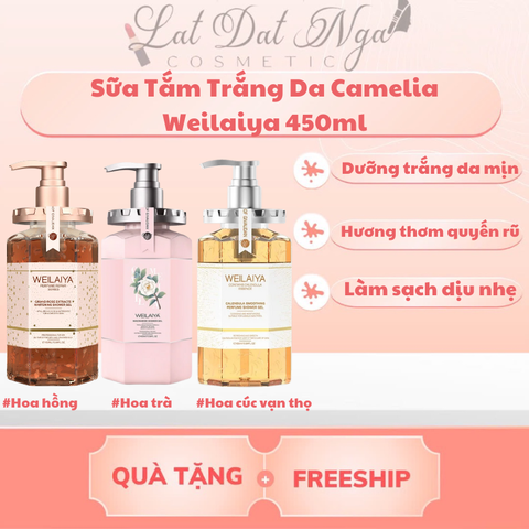 Sữa Tắm Trắng Da Camelia Weilaiya 450ml