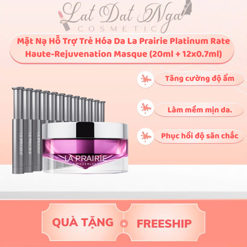 WED - Mặt Nạ Hỗ Trợ Trẻ Hóa Da La Prairie Platinum Rate Haute-Rejuvenation Masque (20ml + 12x0.7ml)