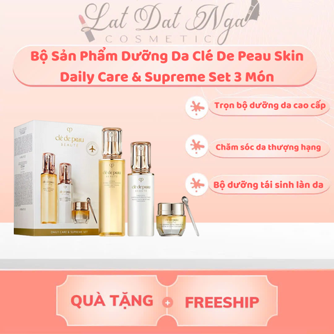 wed - Bộ Sản Phẩm Dưỡng Da Clé De Peau Skin Daily Care & Supreme Set 3 Món