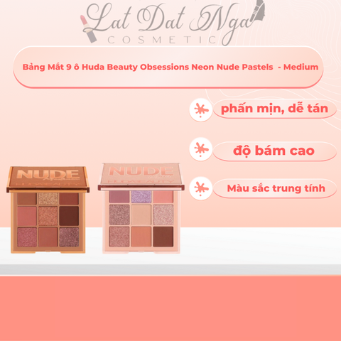 Bảng Mắt 9 ô Huda Beauty Obsessions Neon Nude Pastels