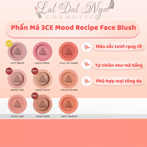 Phấn Má 3CE Mood Recipe Face Blush