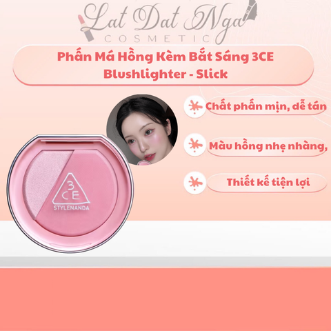 Phấn Má Hồng Kèm Bắt Sáng 3CE Blushlighter