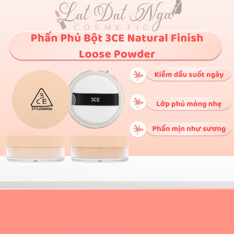 Phấn Phủ Bột 3CE Natural Finish Loose Powder