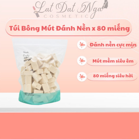 Túi Bông Mút Đánh Nền x 80 miếng