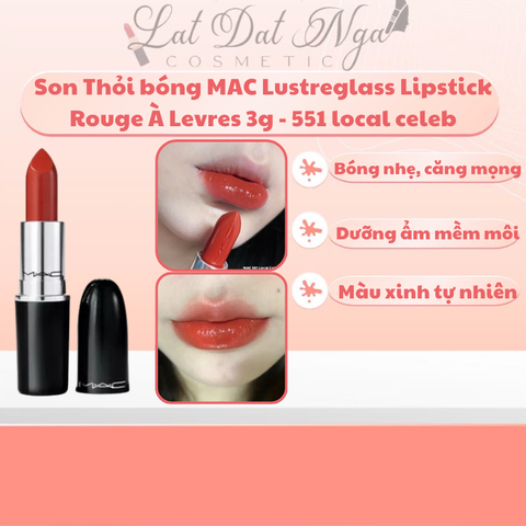 Son Thỏi bóng MAC Lustreglass Lipstick Rouge À Levres 3g