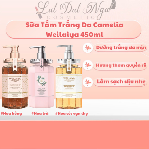 Sữa Tắm Trắng Da Camelia Weilaiya 450ml