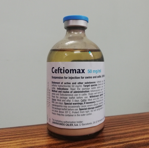 Ceftiomax Calier- Kháng sinh thế hệ mới điều trị viêm nhiễm khuẩn nặng 100ml
