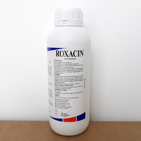 Roxacin Enrofloxacin Calier - Kháng sinh chống nhiễm khuẩn - chai 1lít