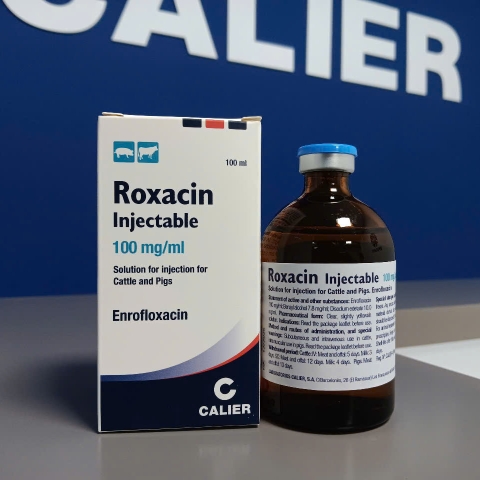 Roxacin Enrofloxacin Calier - Kháng sinh chống nhiễm khuẩn - chai 100ml