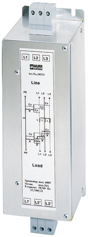 Bộ lọc EMC MEF Murrelektronik 3 pha, 1 tầng 10534