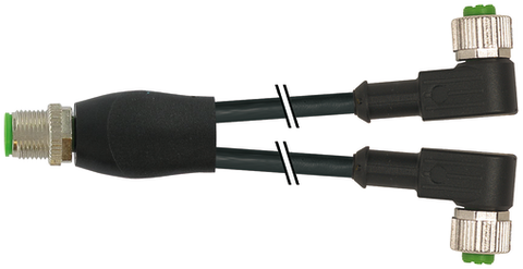 Đầu nối chữ Y Murrelektronik M12 male/M12 female 90° A-cod 7000-40741-6330100