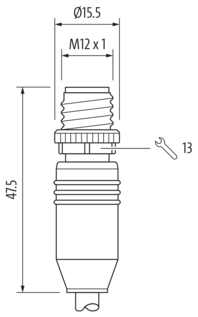 Cáp kết nối Murrelektronik M12 D-coded 7000-44511-7960500