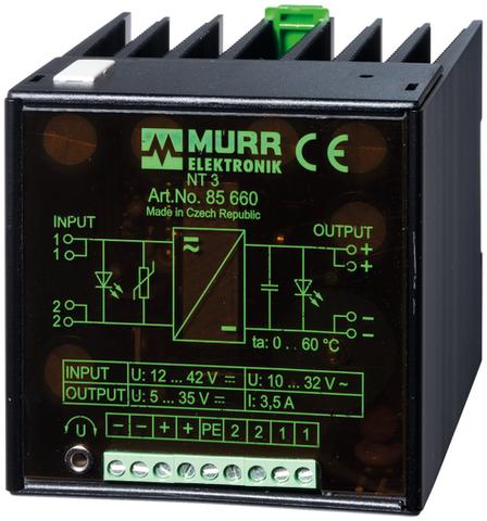 Bộ chuyển đổi, điều chỉnh tuyến tính Murrelektronik NT 3 AC-DC/DC 85660