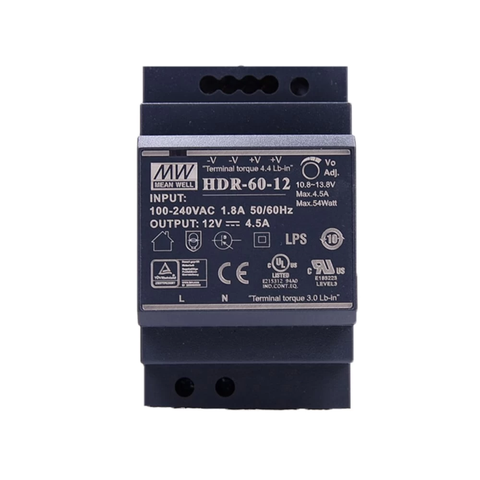 Nguồn Din Rail Mean well HDR-60-12 (60W 12V 4.5A)