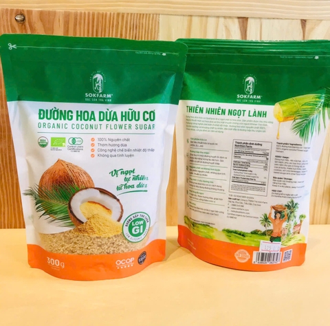 Đường hoa dừa hữu cơ Sokfarm 300gr