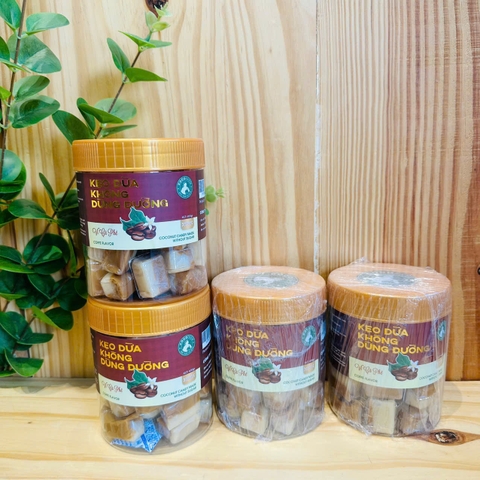 Kẹo dừa không đường cà phê 400gr - cocofarm