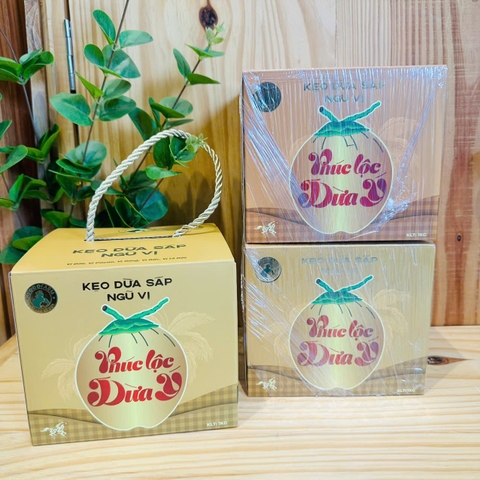 Kẹo dừa sáp ngũ vị 1kg - cocofarm