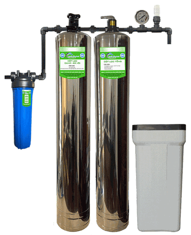 Hệ thống lọc tổng sinh hoạt 2 cột inox NSX-MI2-2