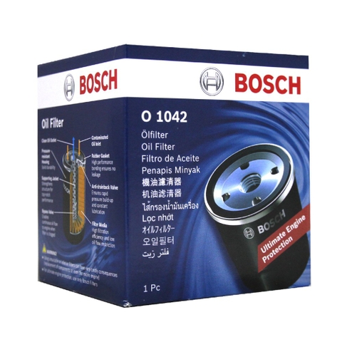 Lọc Dầu Nhớt BOSCH O1042 Cho Toyota Innova, Fortuner, Hilux