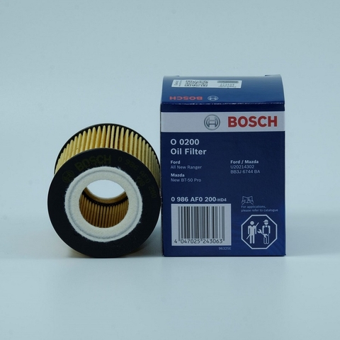 Lọc Nhớt BOSCH O0200 cho Ford Ranger, Everest, Mazda BT50