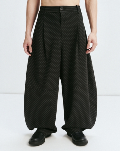 Pyxis Pants Black & White Stripes
