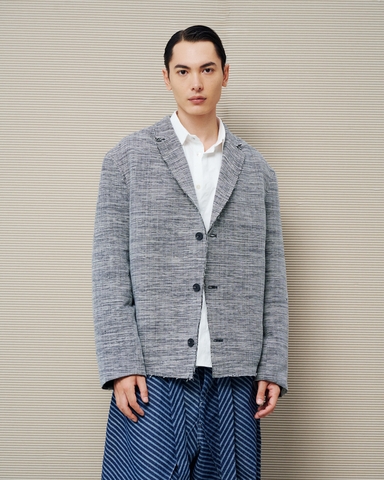 Áo Khoác Blazer Mohan Vải Dệt Tay Hoạ Tiết