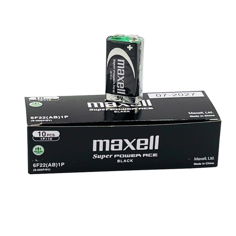 Pin Vuông 9V MAXELL Super Power ACE 6F22 Vỏ Kim Loại, Bền Bỉ, Không Chảy Nước - Hàng Chính Hãng
