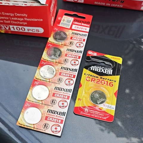 Pin Cúc Áo MAXELL CR2016 (Vỉ 1 viên) Lithium 3V Cao Cấp Made In JAPAN - Hàng Chính Hãng